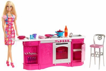 Barbie Cooking Fun Kitchen with Doll